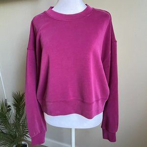 Lululemon Perfectly Oversized Cropped Crew *Softstreme - Magenta Purple